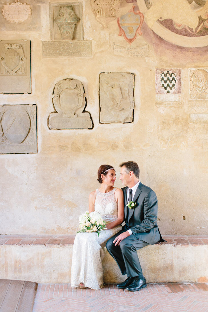 Bridal couple in Certaldo