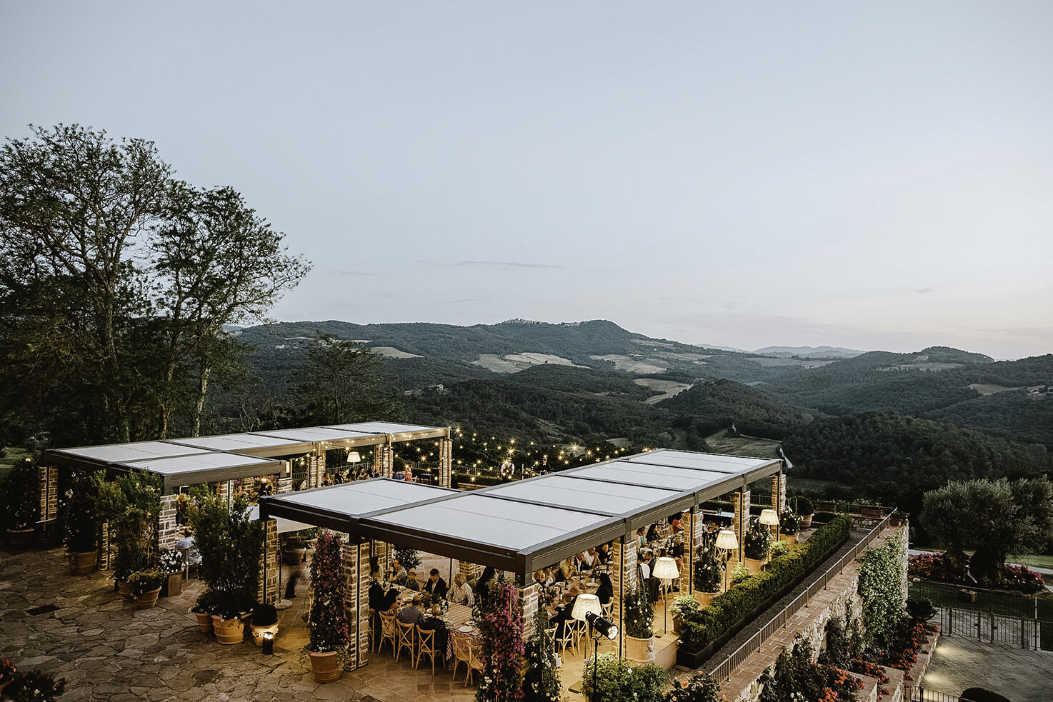 Outdoor wedding reception
