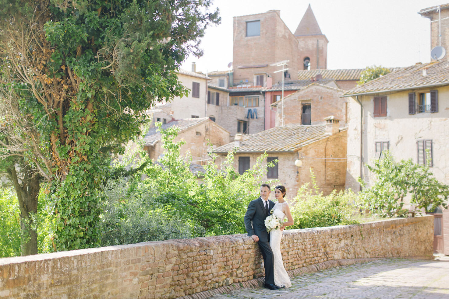 Bridal couple in Certaldo