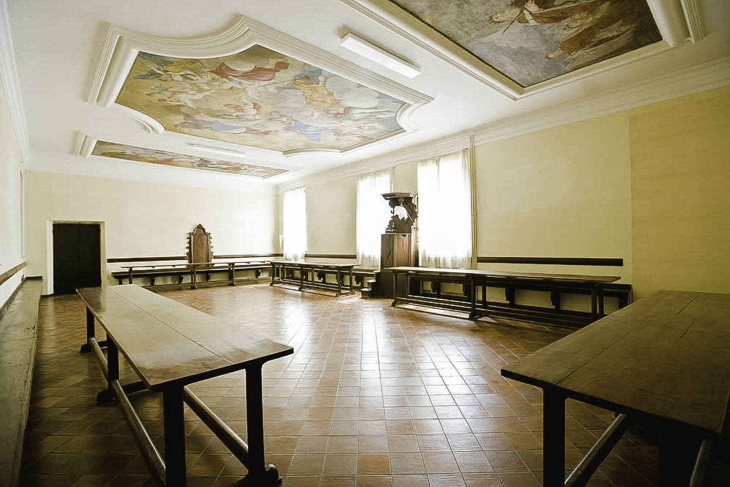 Frescoed hall for civil ceremony