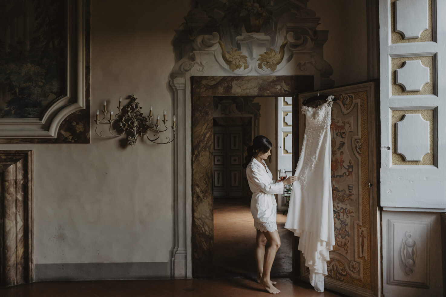 Getting ready at Castello di Meleto