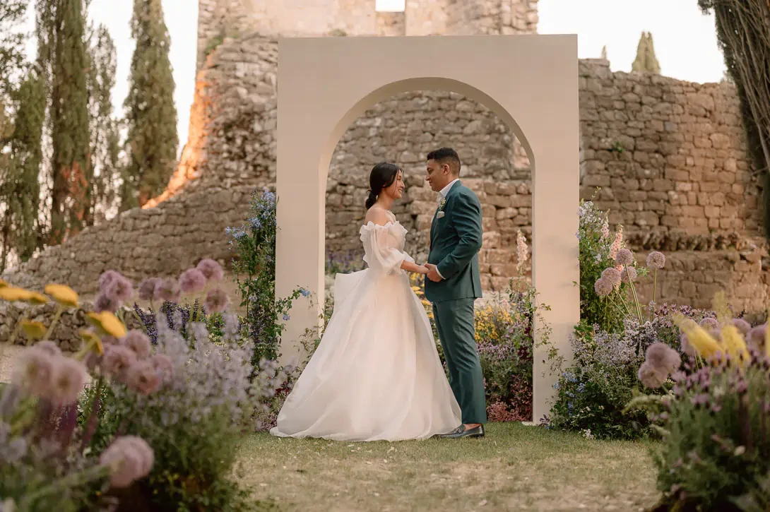 Portrait of the bridal couple