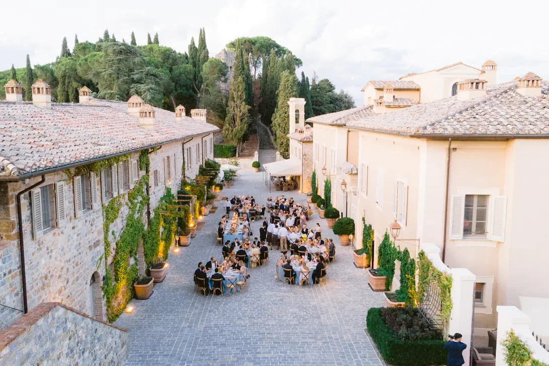Wedding banquet at Castiglion del Bosco