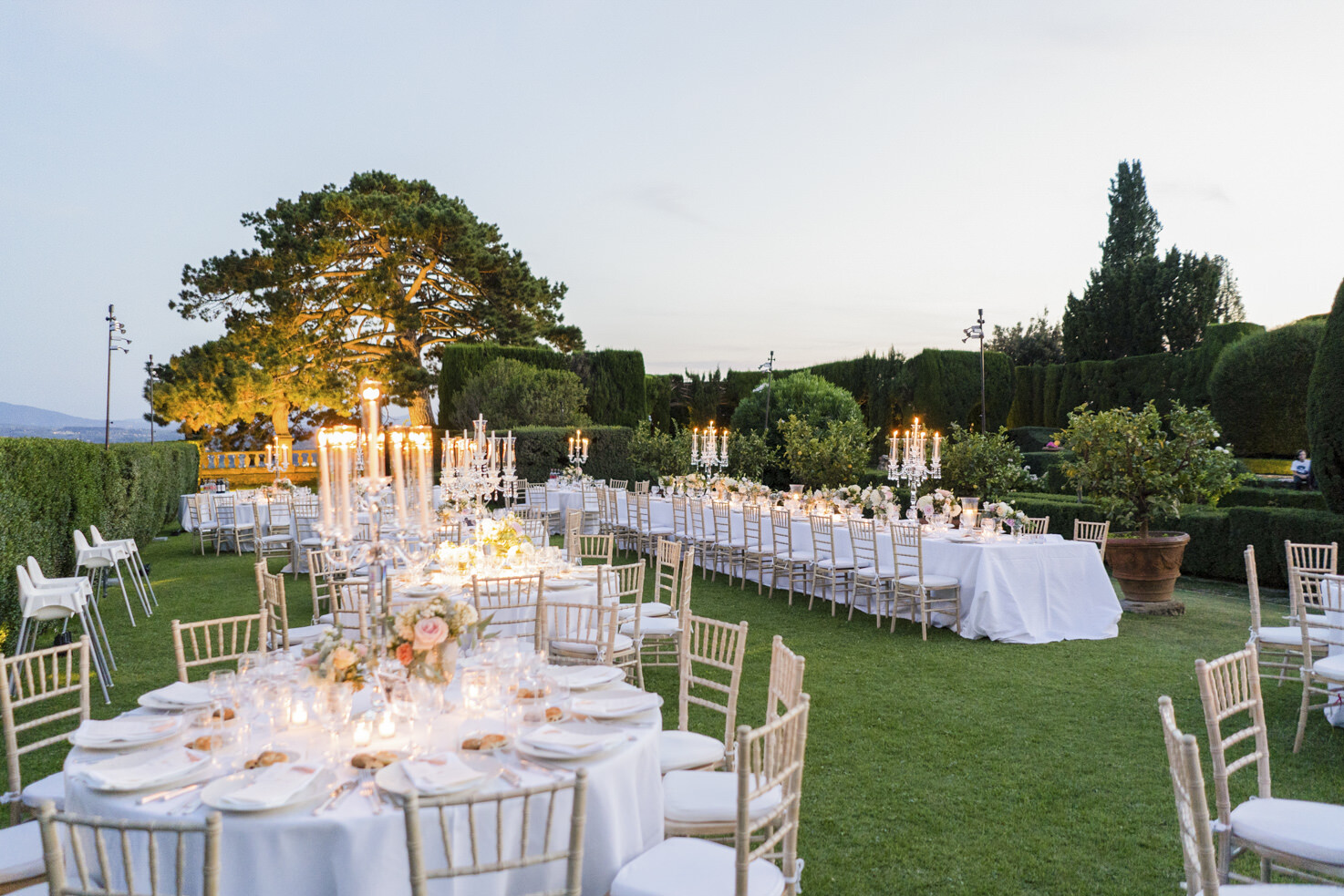 Wedding reception in the gardens