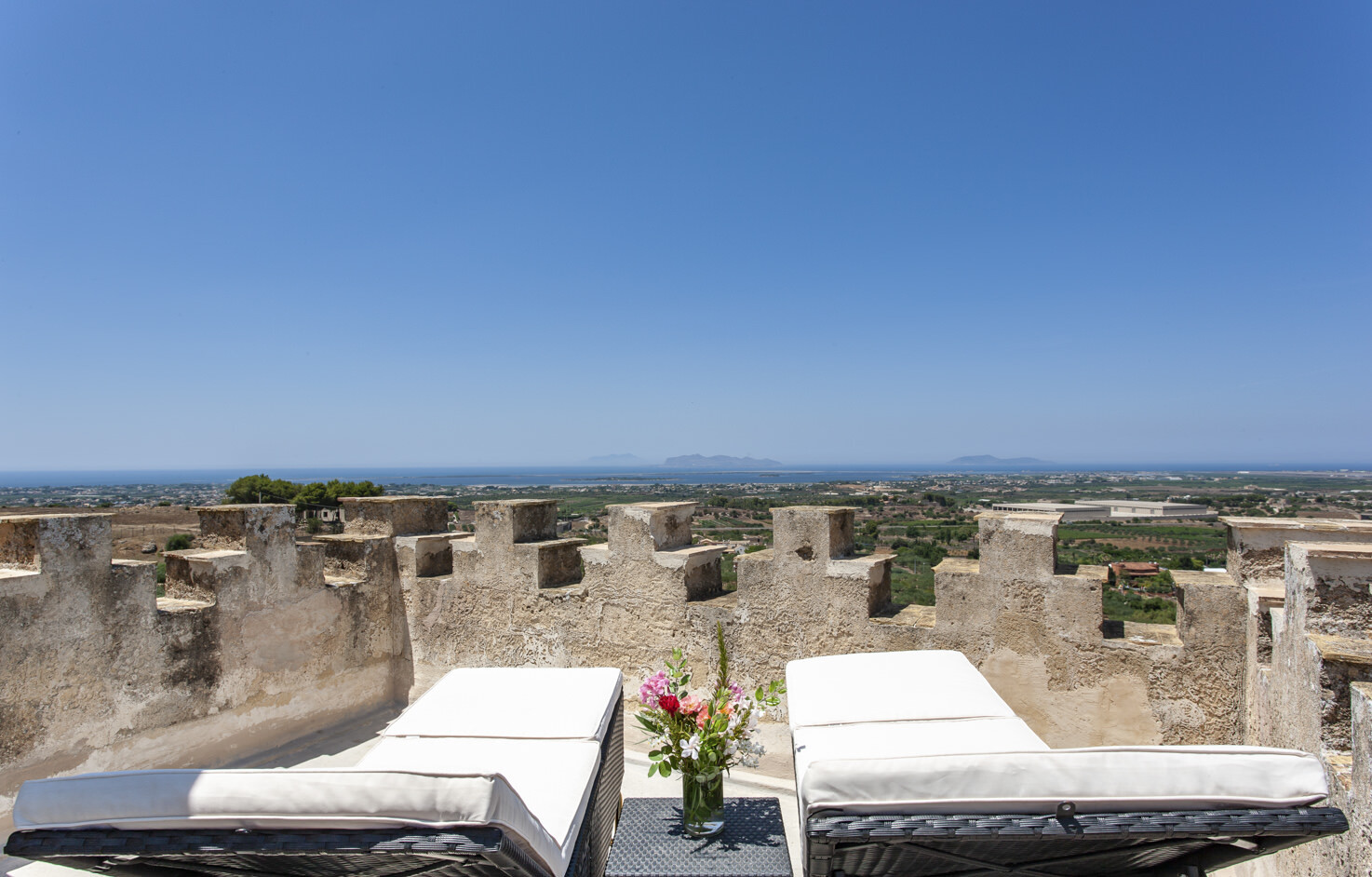 Sea view from the tower of Baglio Oneto