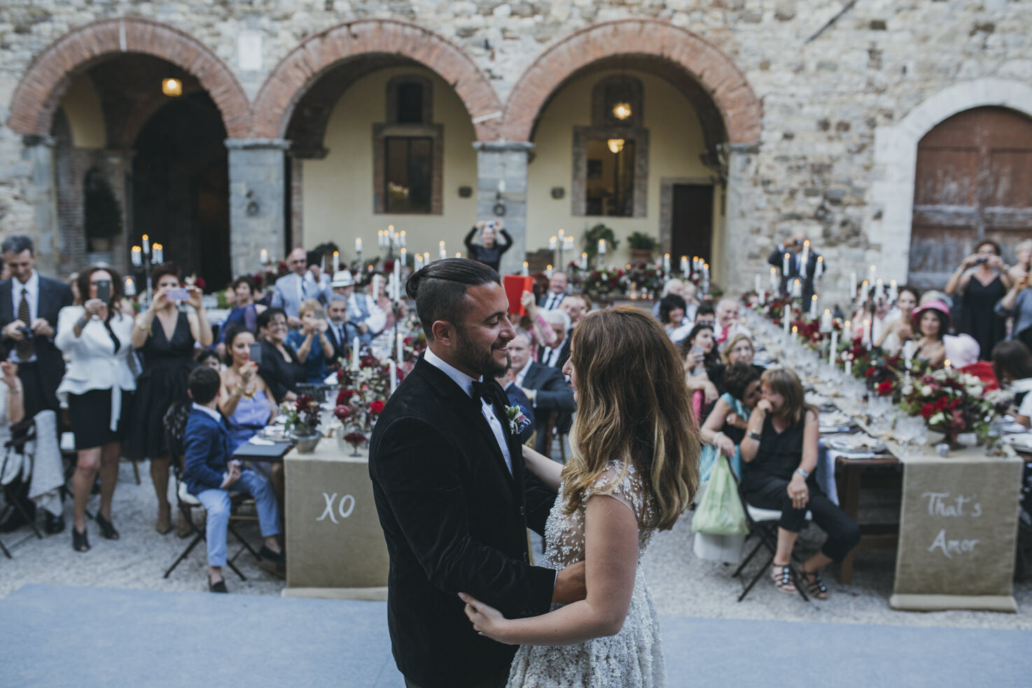 First dance in the castle courtyard