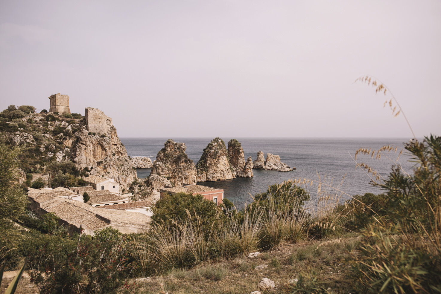 Panorama of Sicily with Tonnara di Scopello