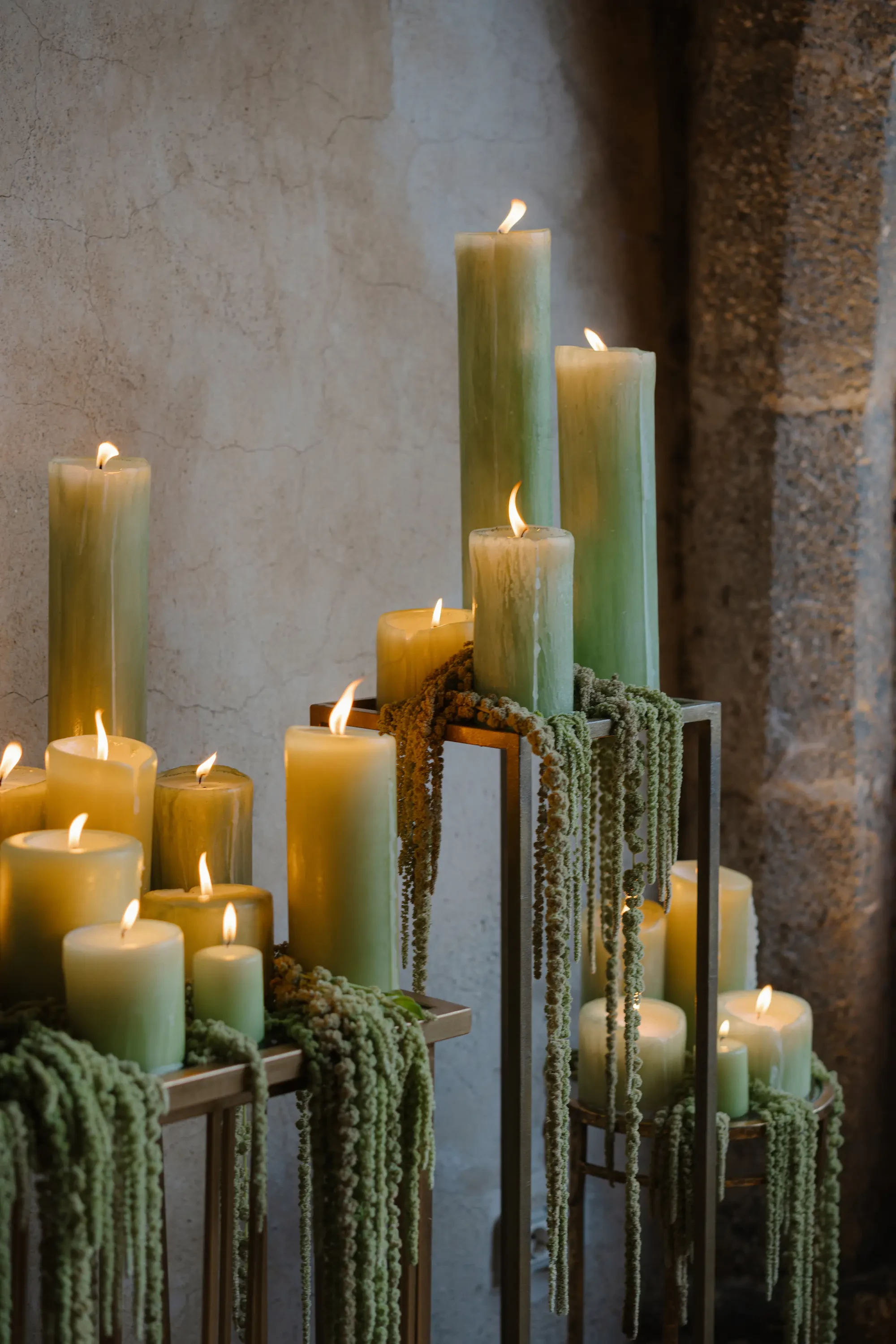 Villa Cimbrone Crypt Candlelight Wedding Decor