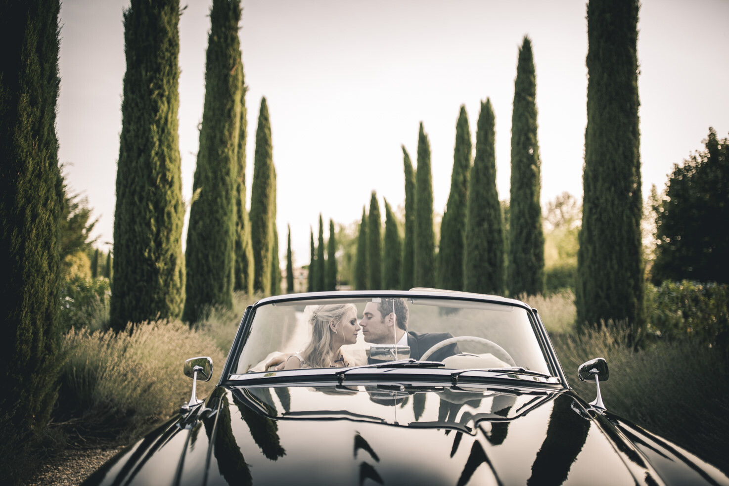 Luxury car for wedding in Tuscany