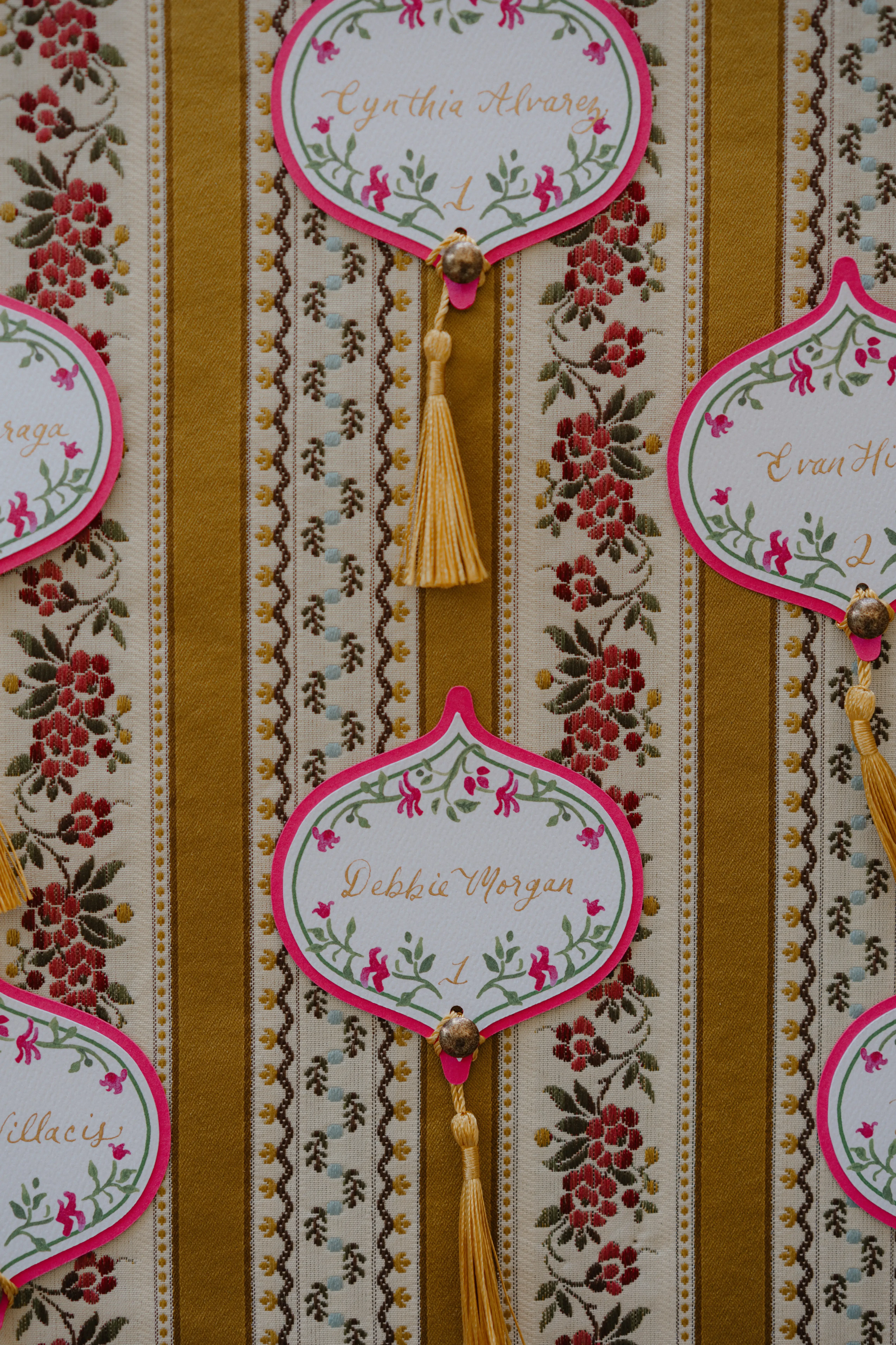 Custom Wedding Seating Chart Tassel Escort Cards