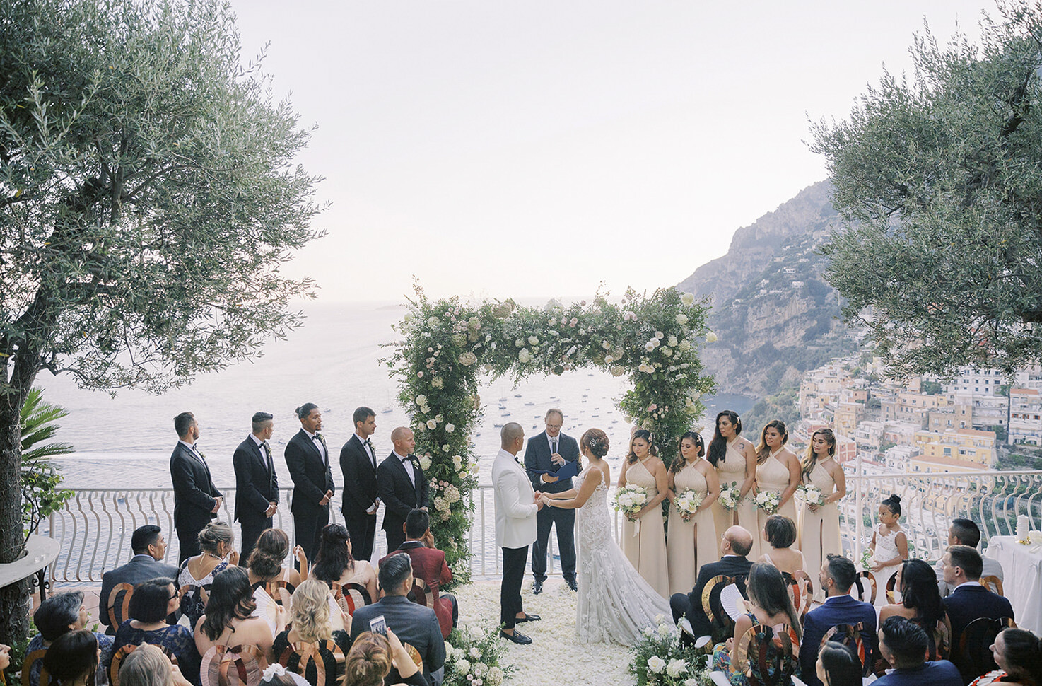 Wedding ceremony at Villa Oliviero