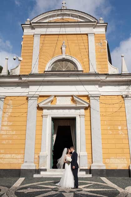 Catholic ceremony in Portofino on the Italian Riviera