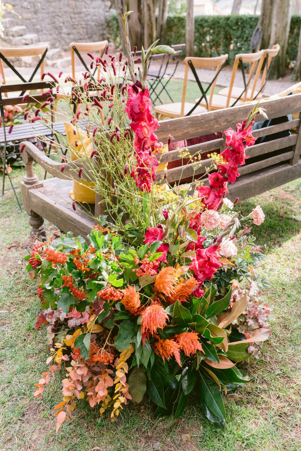 Detail of the flowers for wedding ceremony