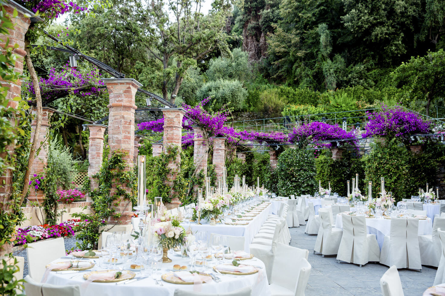 Outdoor wedding reception