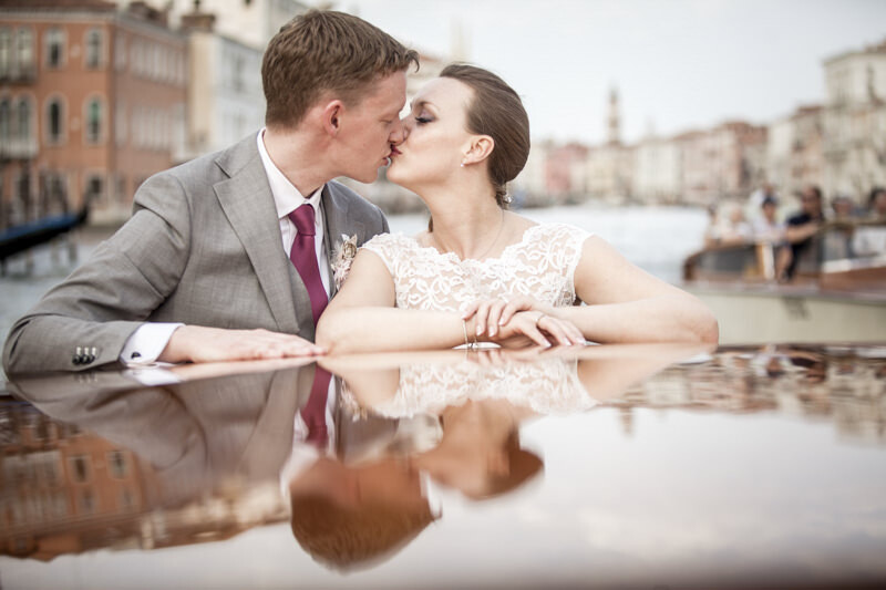 Bridal couple in Venice