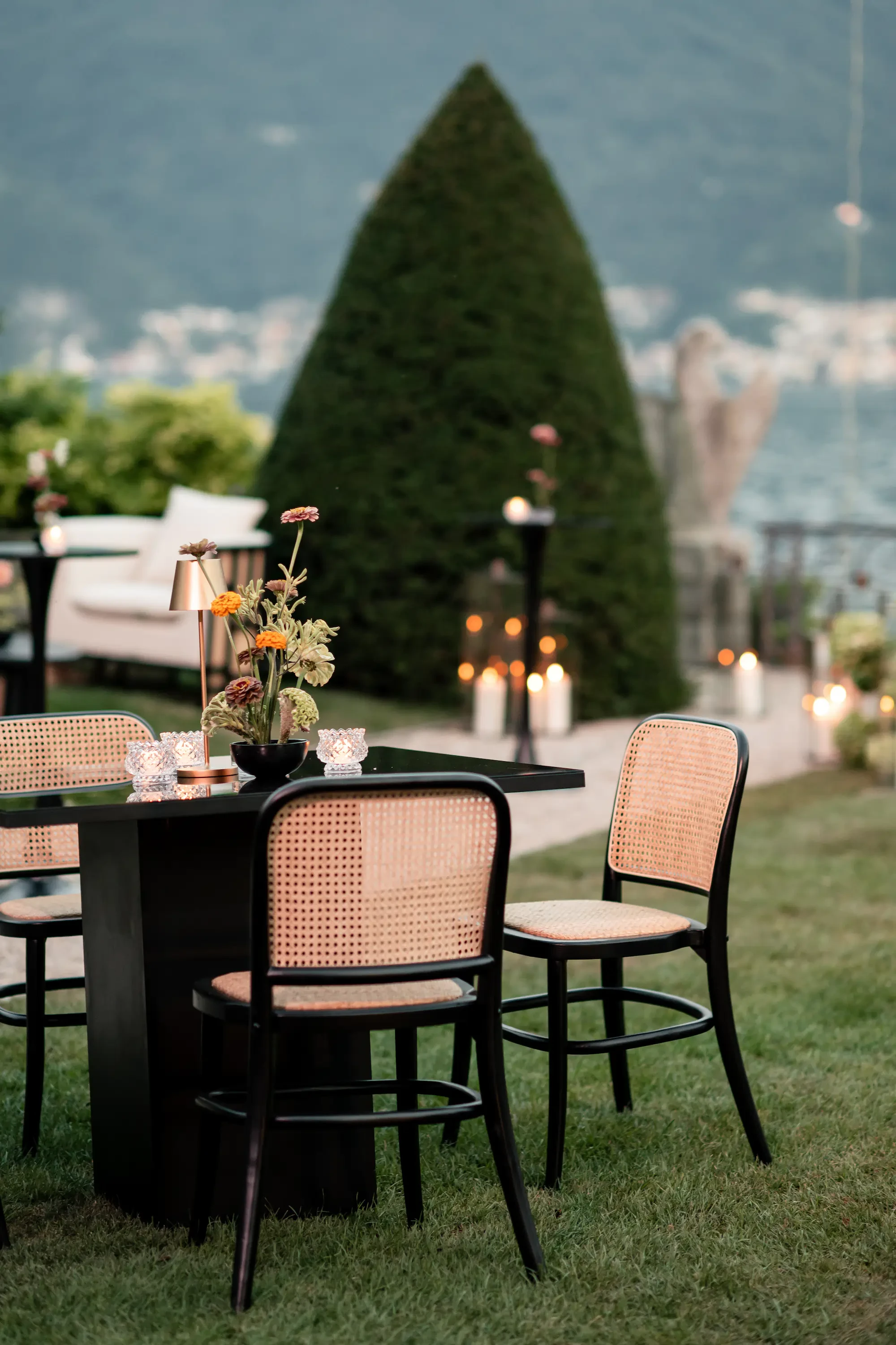 Villa Balbiano Lake Como Outdoor Cocktail Lounge Area