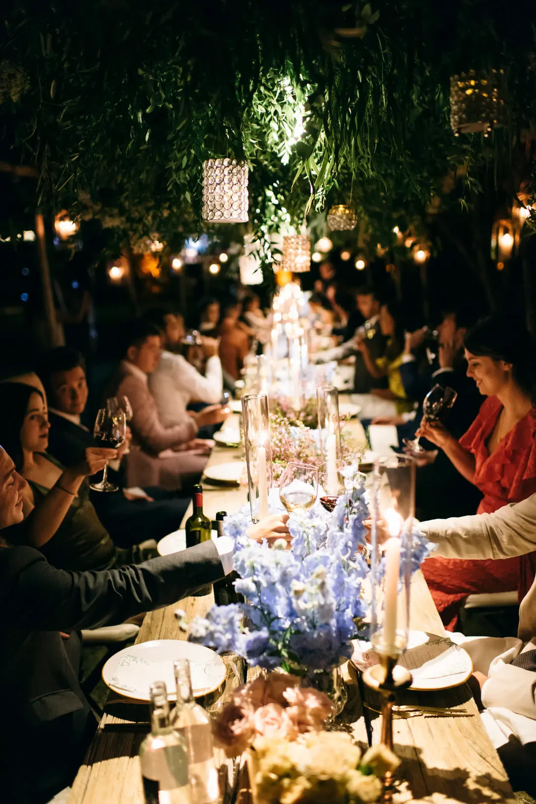 Wedding reception under the Tuscan stars