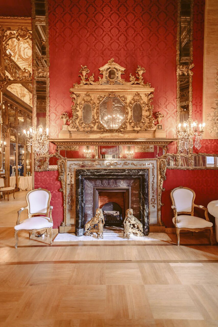 Baroque fireplace at Palazzo Brancaccio