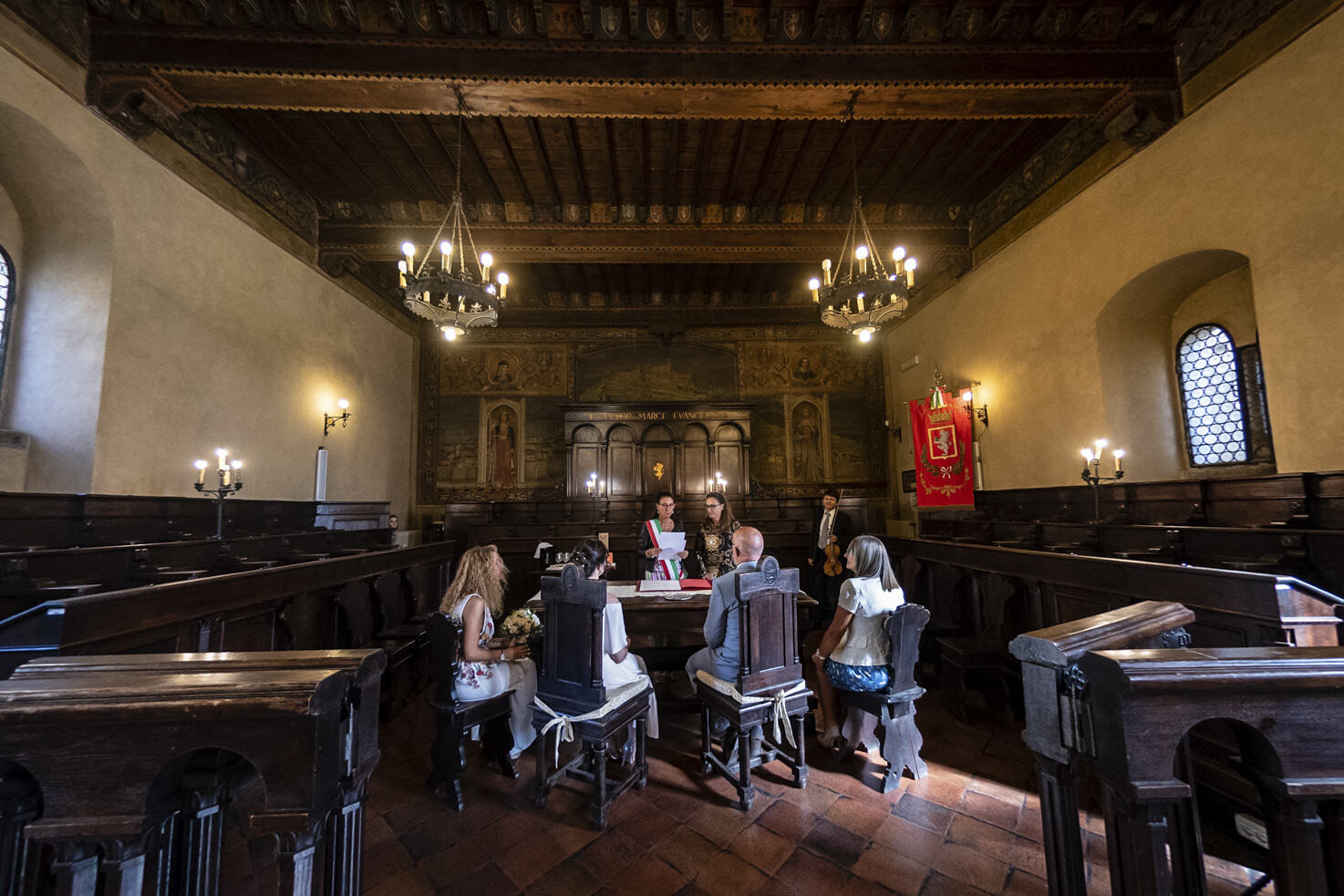 Civil wedding in Cortona