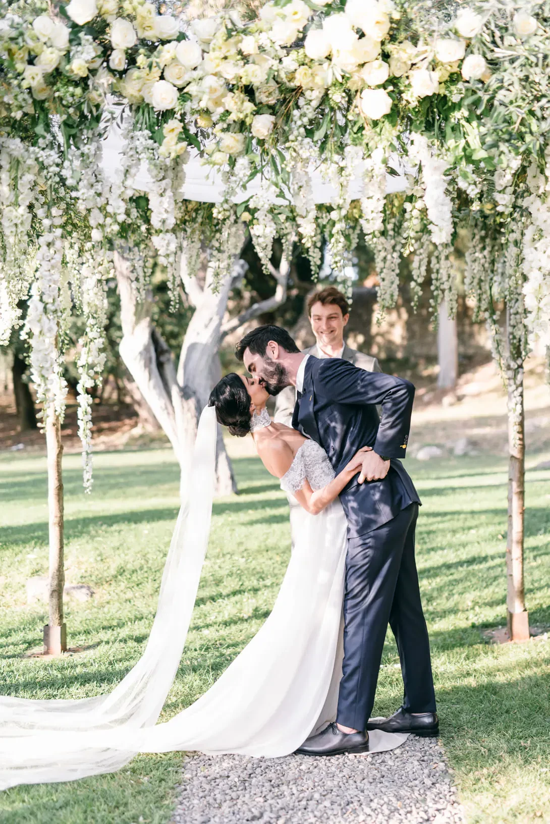 Outdoor ceremony for Tuscany wedding