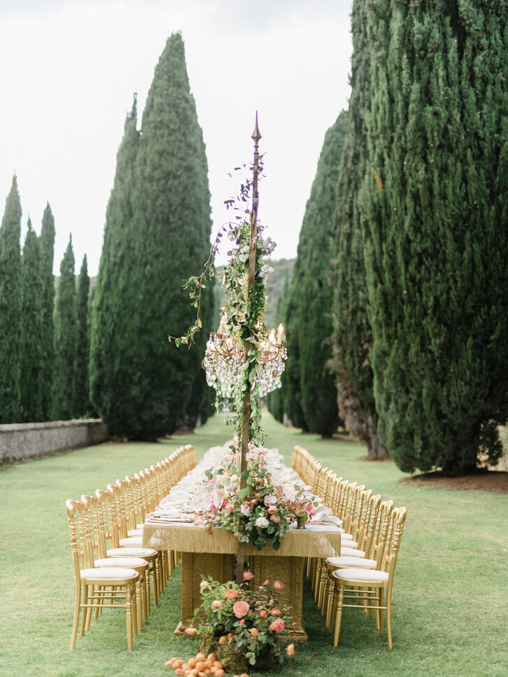 Tables for outdoor wedding banquet