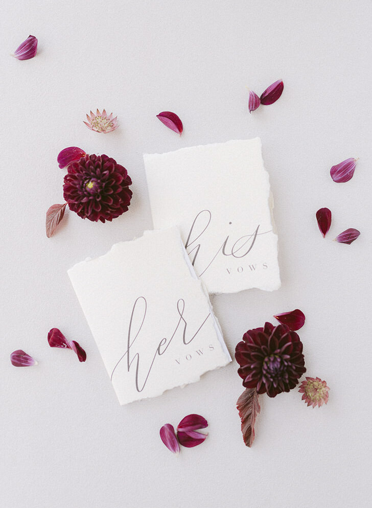 Customized wedding vows