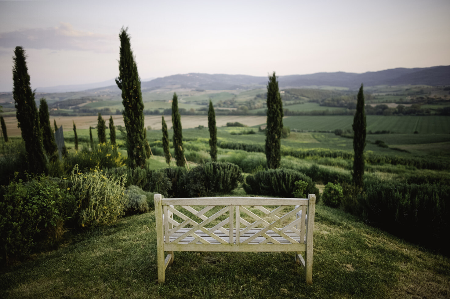 Gardens with view over the countryside