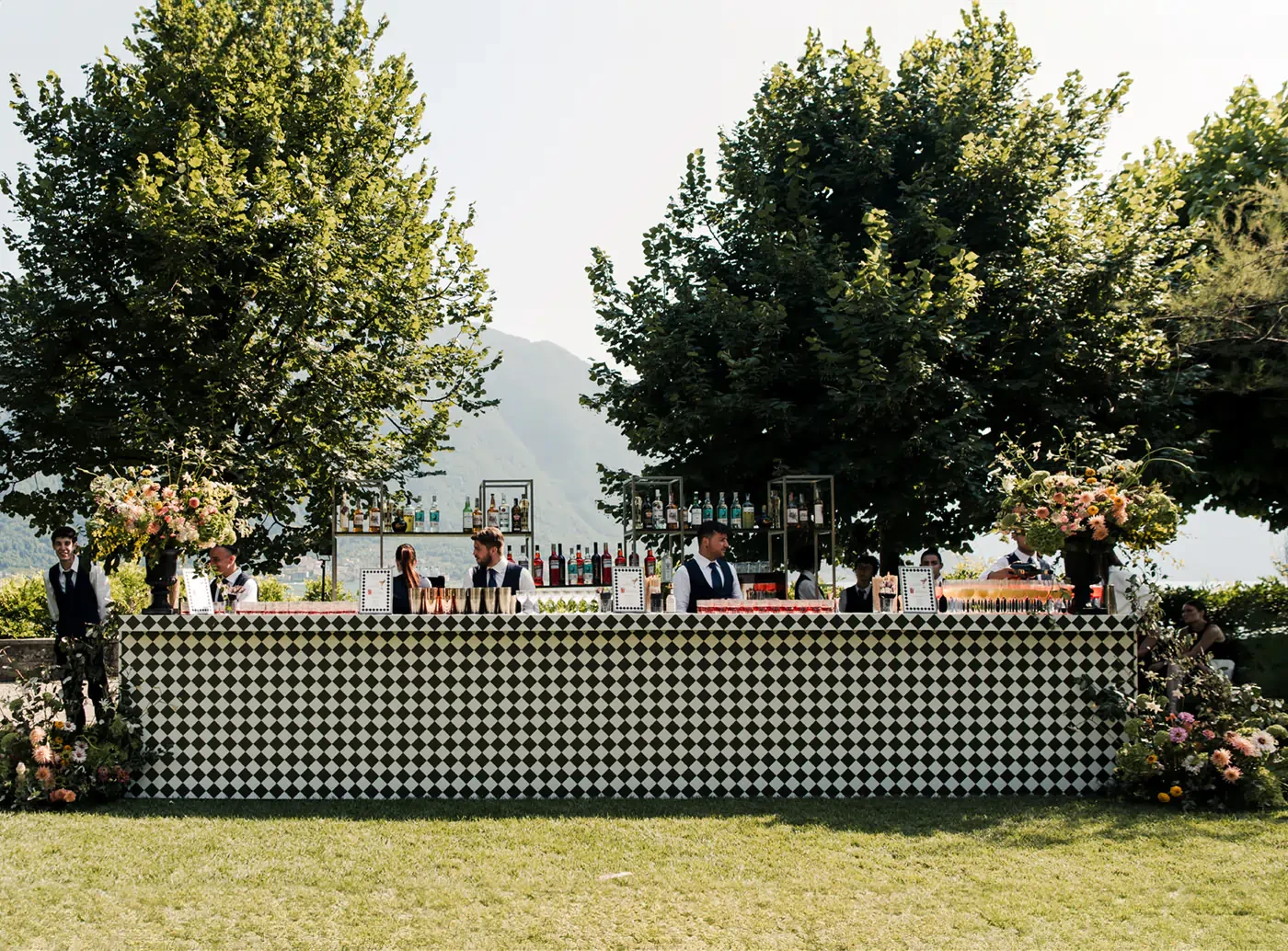 Villa Balbiano Lake Como Luxury Outdoor Bar Counter
