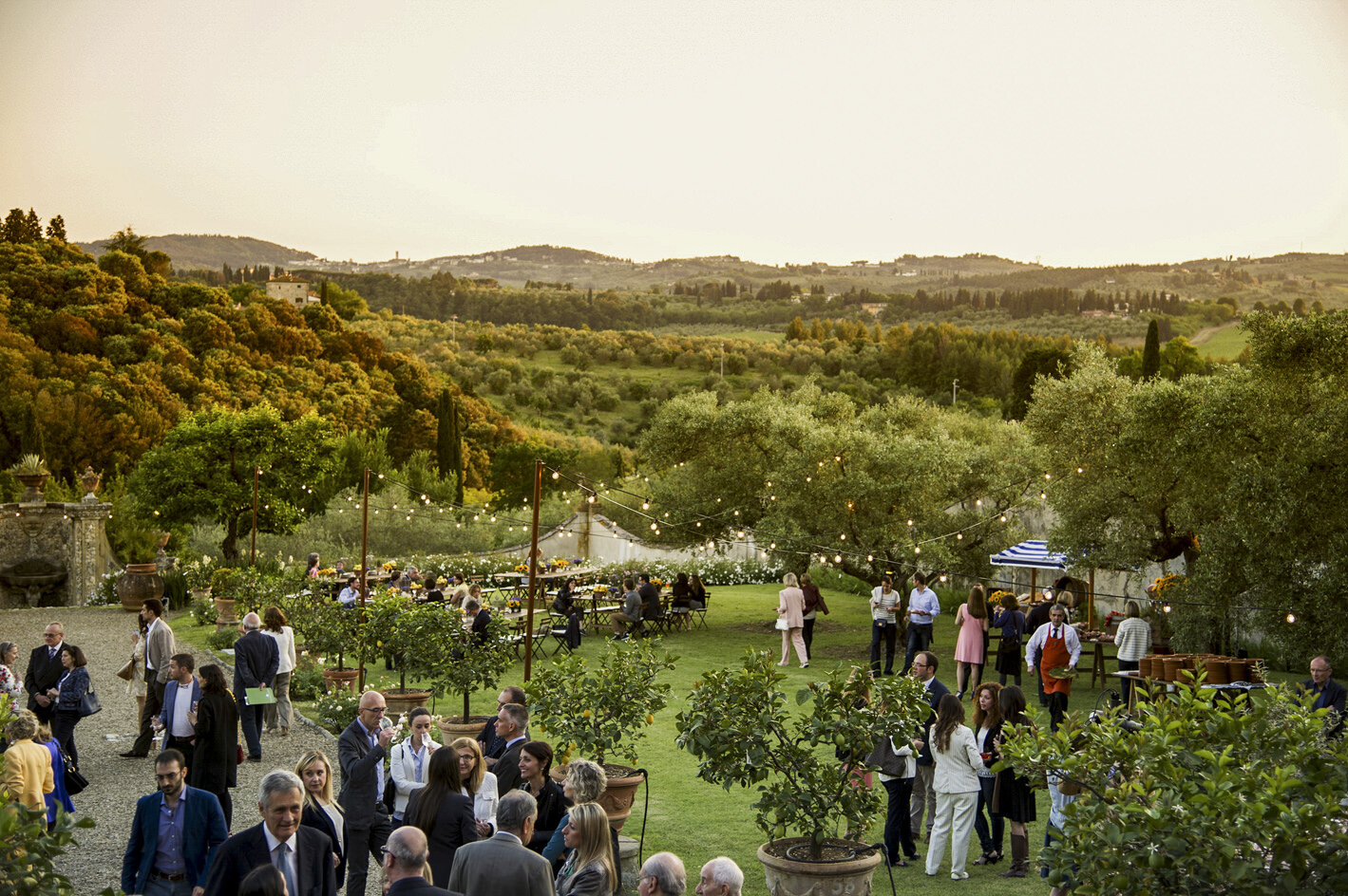 Wedding cocktail at Villa di Lilliano
