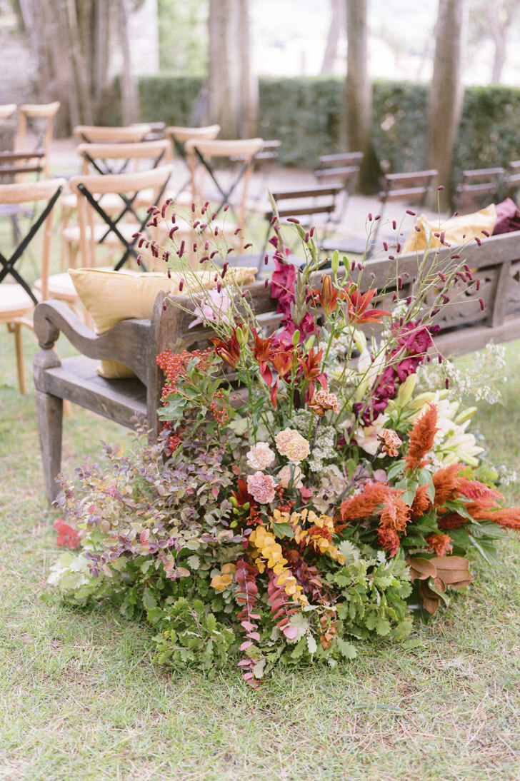 Flowers for wedding ceremony