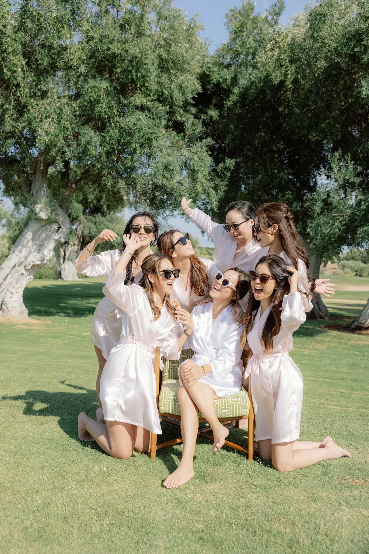 Puglia Wedding Bridal Party Getting Ready Olive Grove