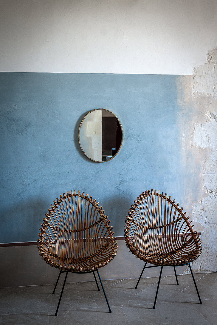 Chairs in the Blue Saloon