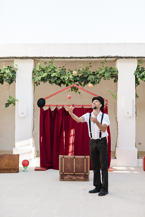 Circus artist for Italian wedding party