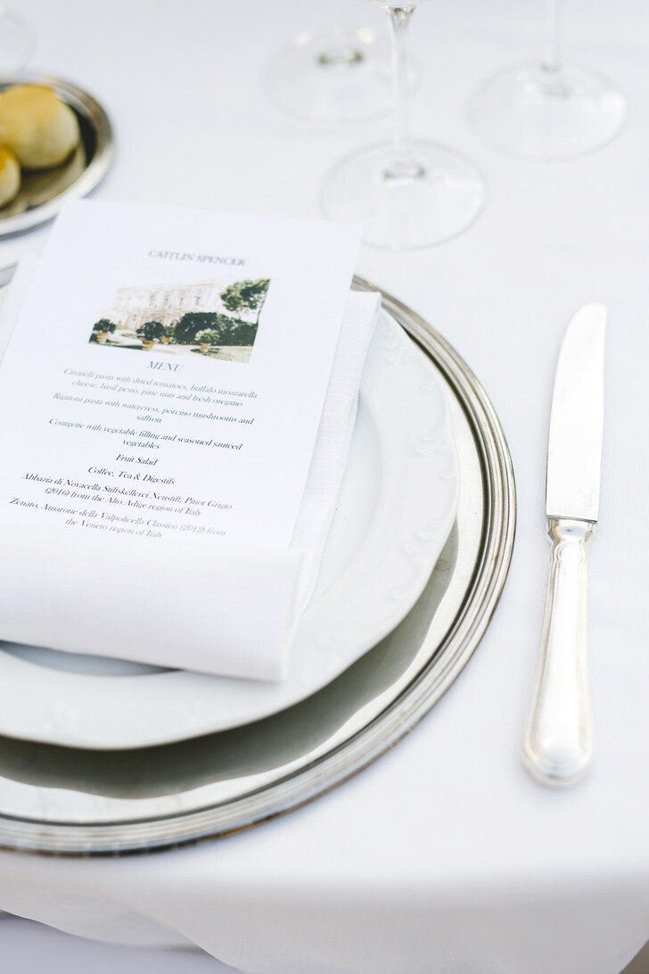 Wedding menu