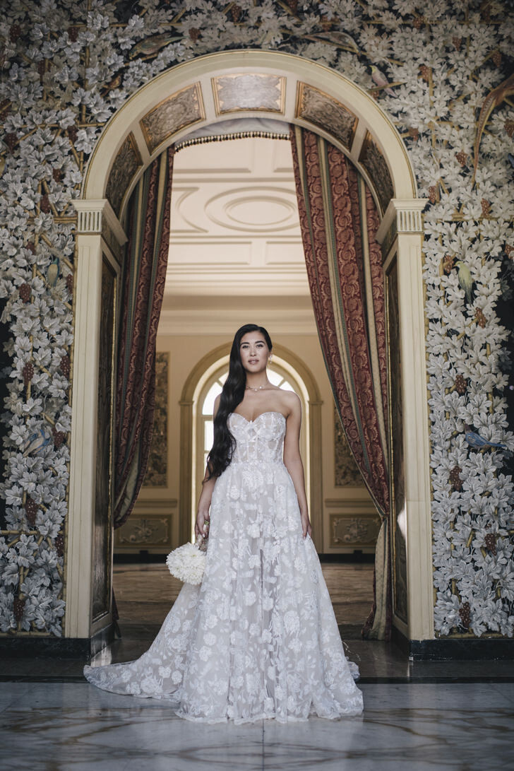 Portrait of the bride at Villa Miani