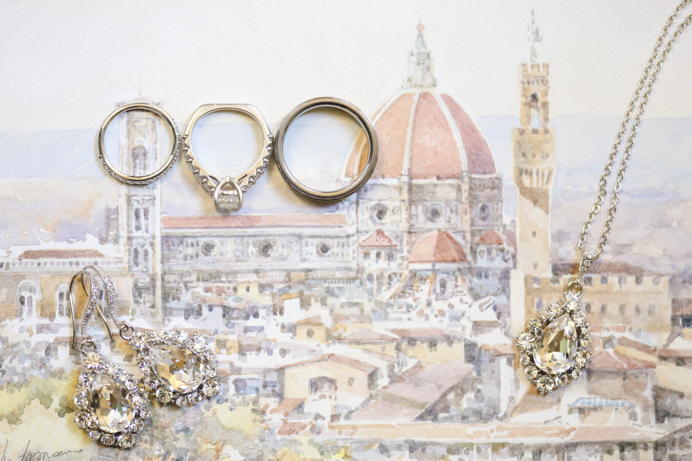 Watercolor drawing of Florence