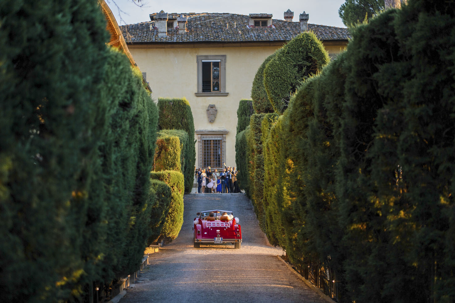Arrival at Villa Gamberaia