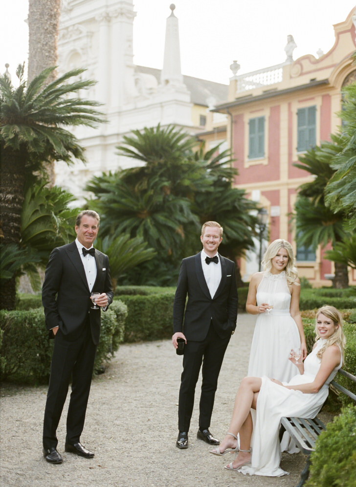 Wedding guests during the cocktail