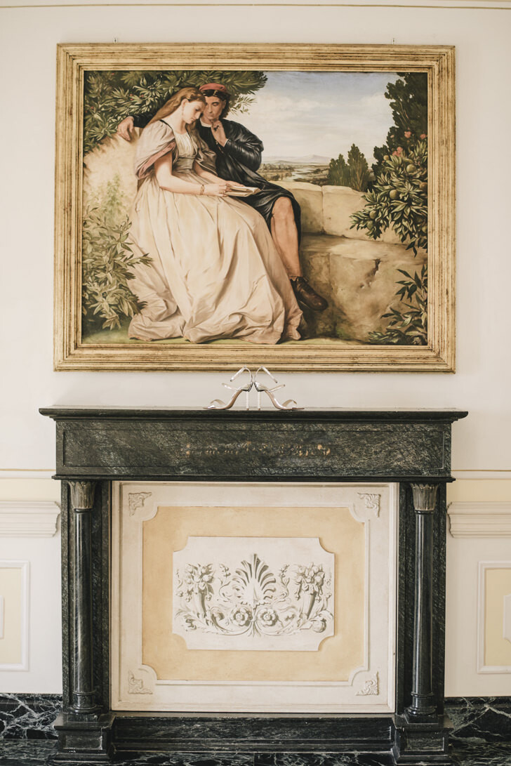 Marble fireplace