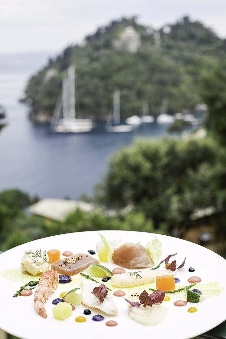 Fish and shellfish platter from the Liguria sea