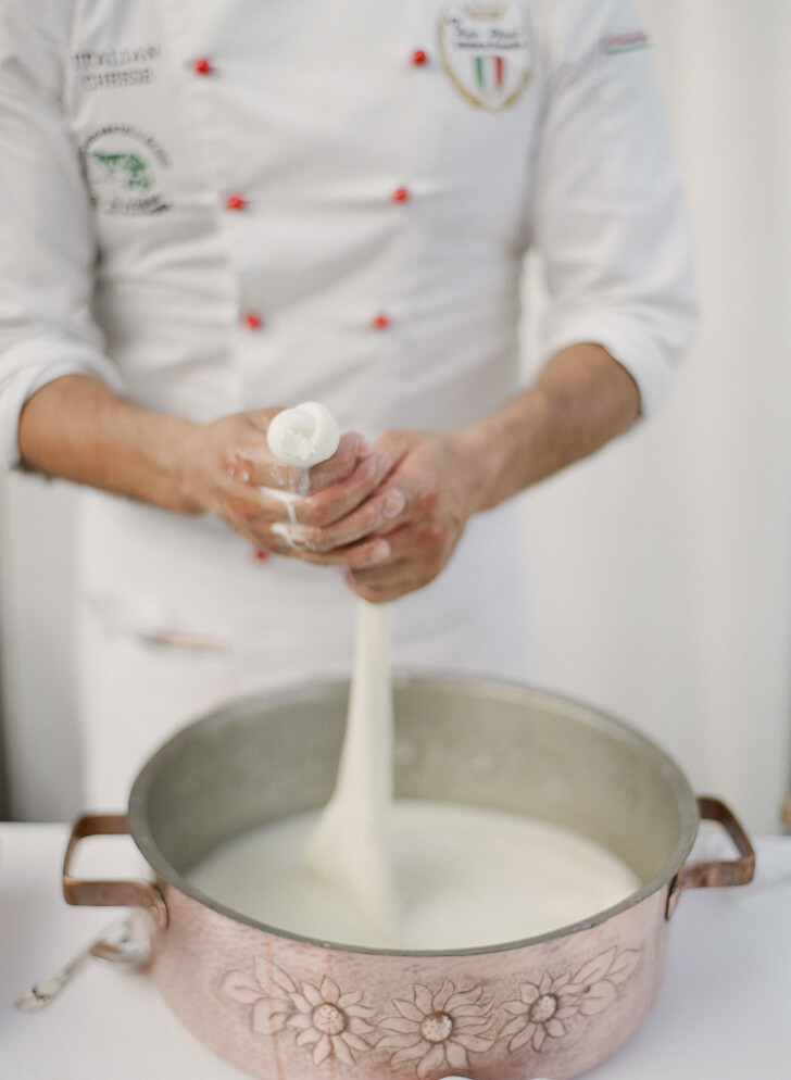 Mozzarella making