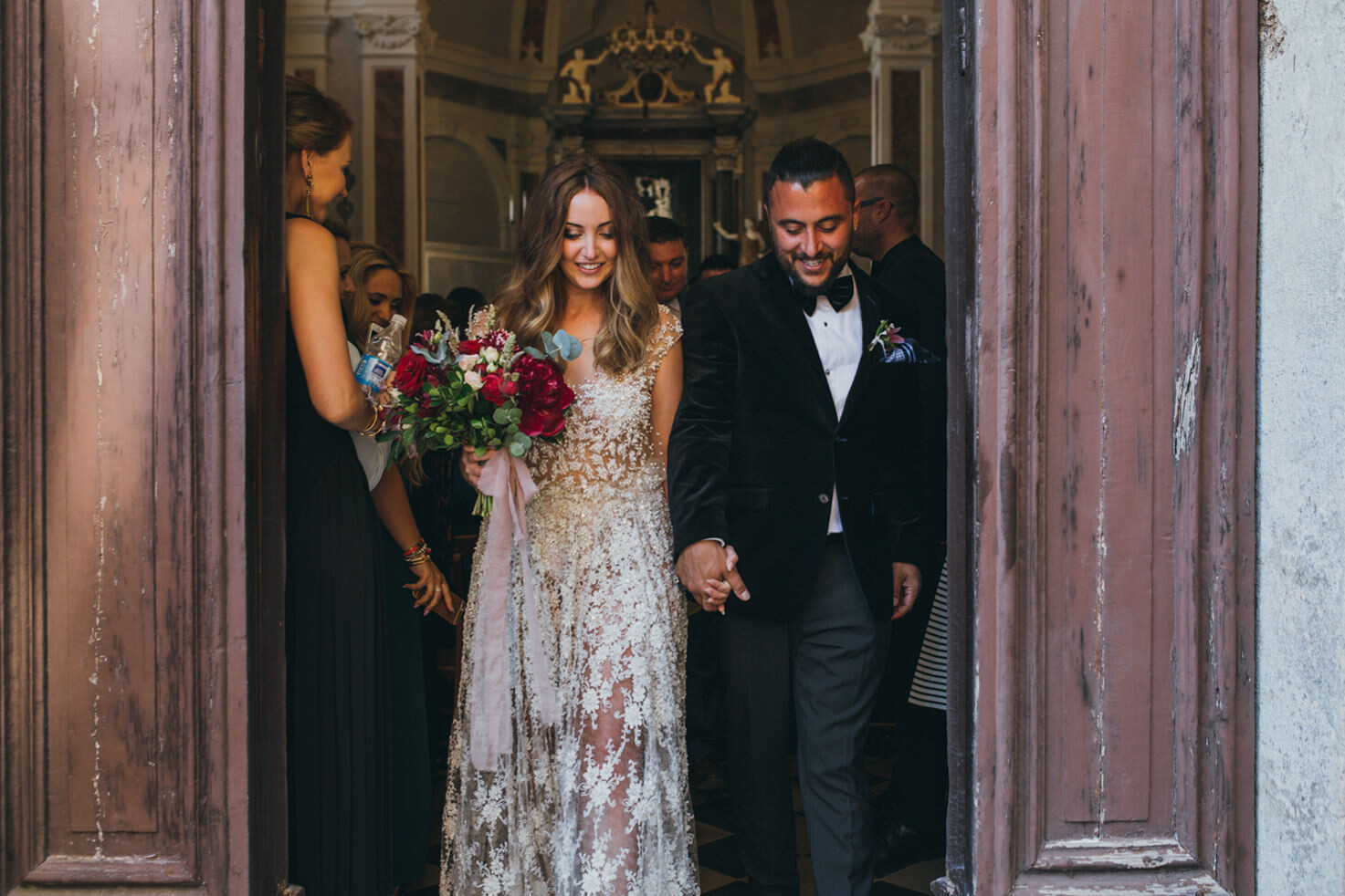 End of wedding ceremony