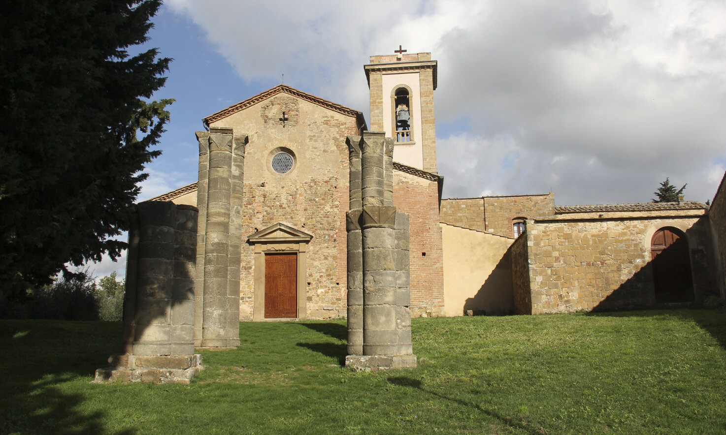 Façade of the romanesque church Pieve di Sant'Appiano