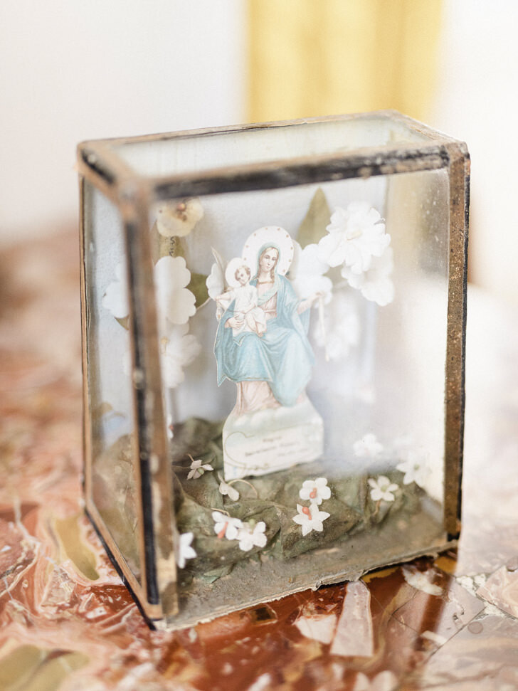 Framed holy card
