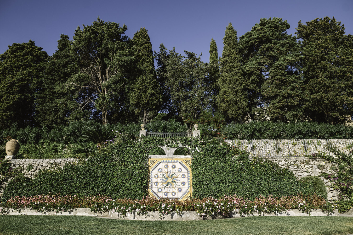 Mosaic decorations in the gardens