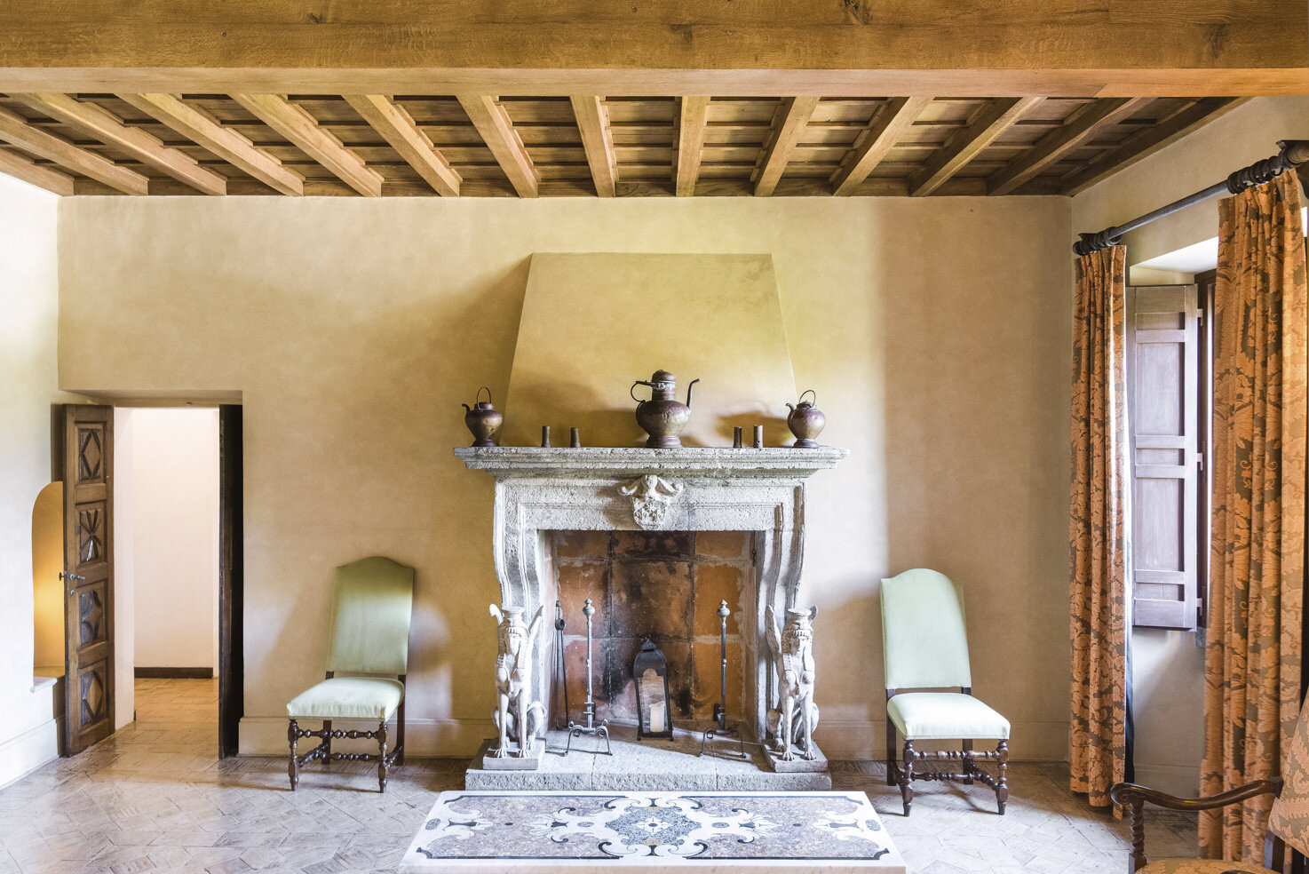 Fireplace in the master suite