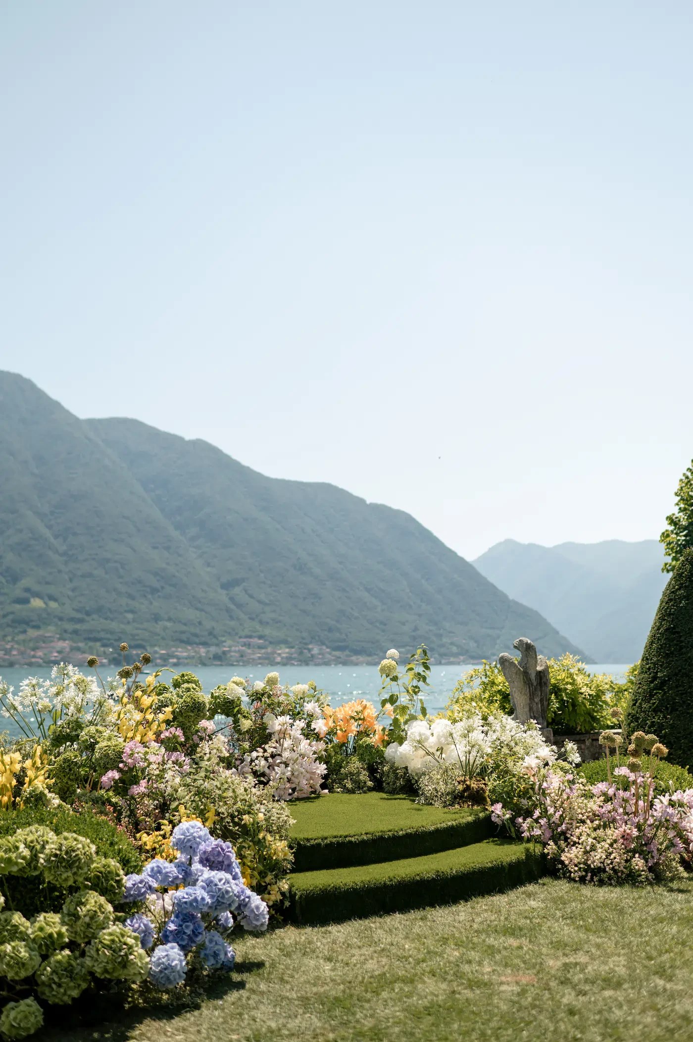 Villa Balbiano Lake Como Wedding Altar Setup