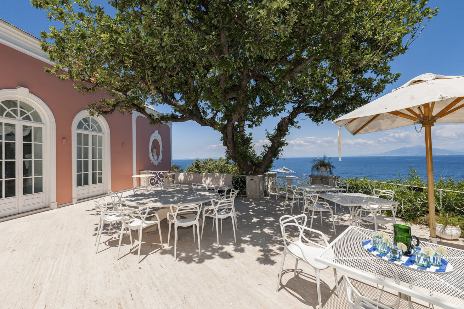Terrace in Capri private Villa