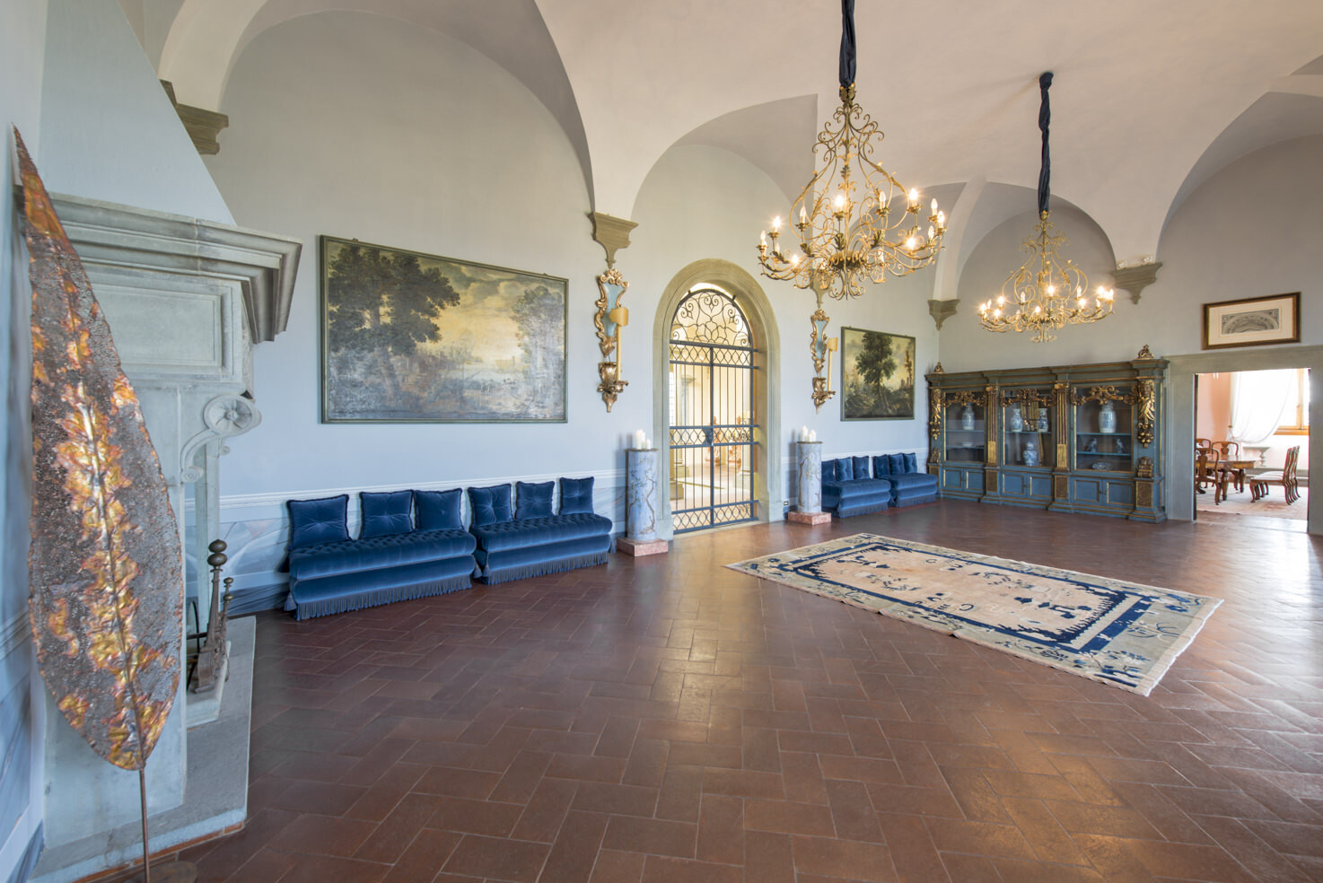 Frescoed hall at Villa Gamberaia