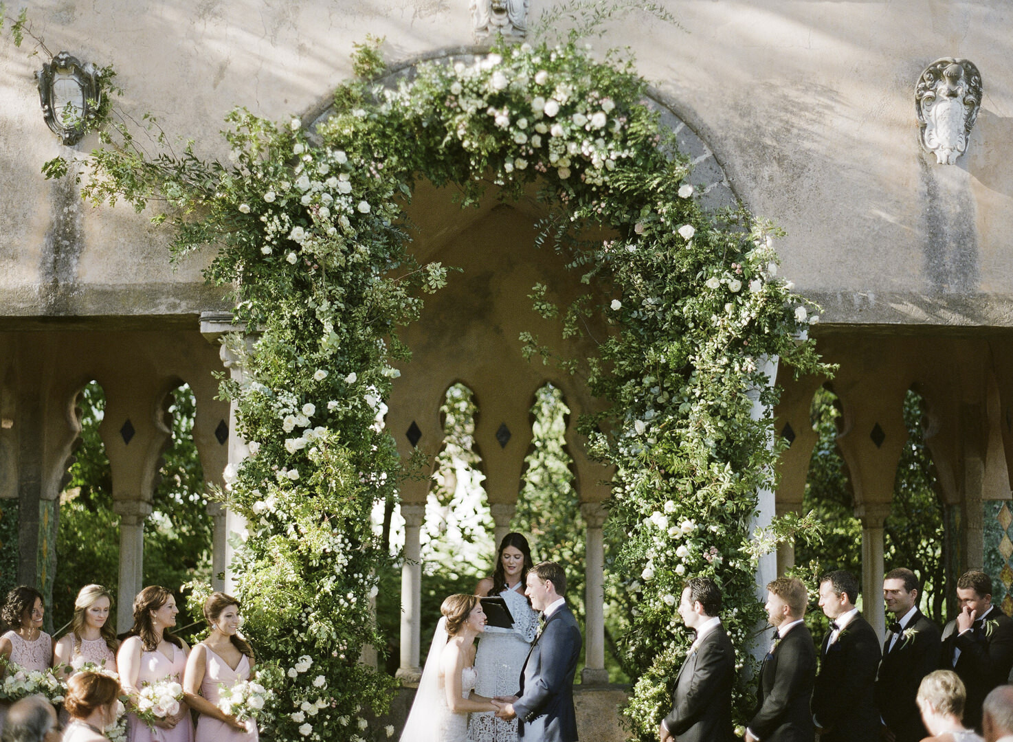 Wedding ceremony in the Temple of Villa Cimbrone